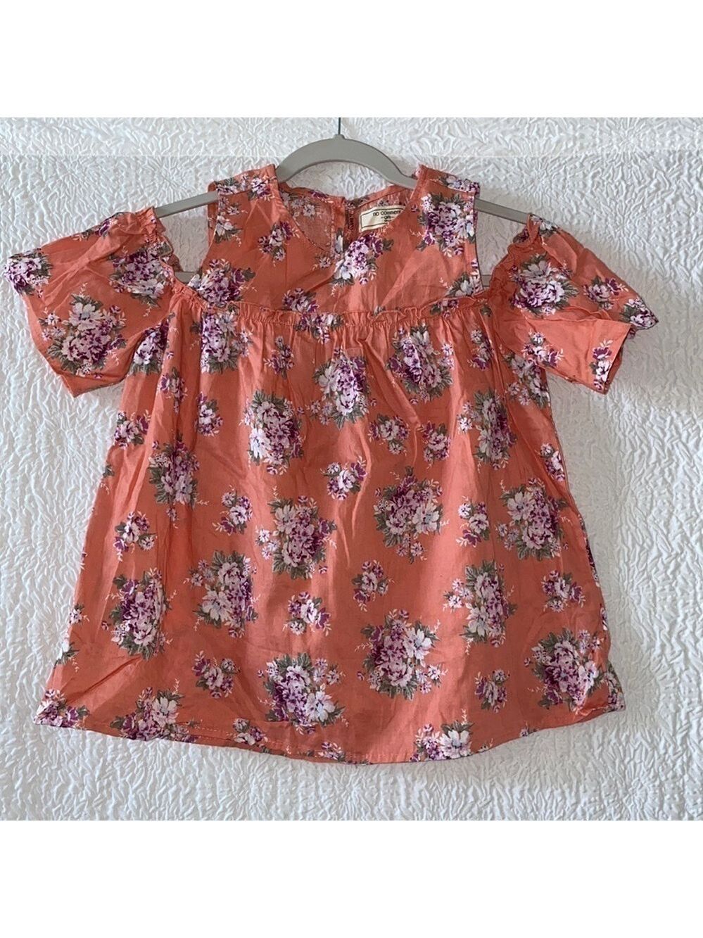 No Comment Ruffled Cut Out Sleeves Blouse